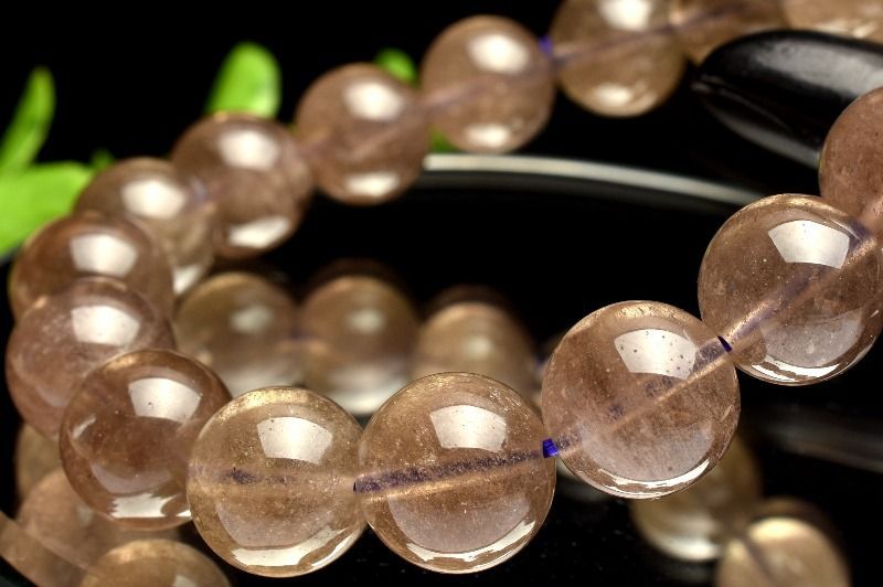 １点物 スモーキーパープル リビアングラス 11.5mm ブレスレット パワーストーン 天然石 _MA8273