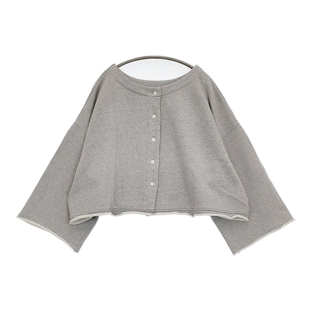 nest Robe 裏毛 oui プリント2wayカーディガン 定価18700円 カーディガン 25SS グレー レディース ネストローブ 5-1001M♪