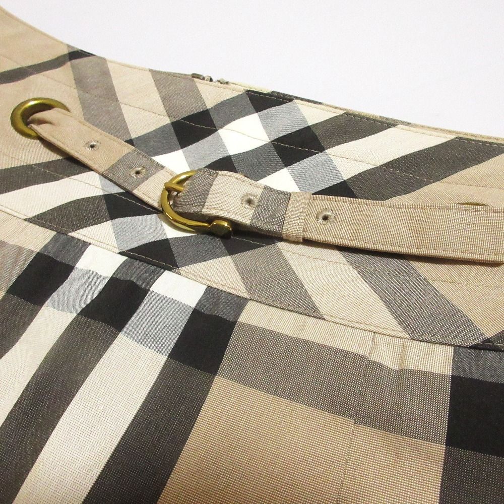Burberryプリーツスカート ベージュ 巻きタイプ BURBERRY バーバリー チェック柄 ひざ丈 プリーツスカート