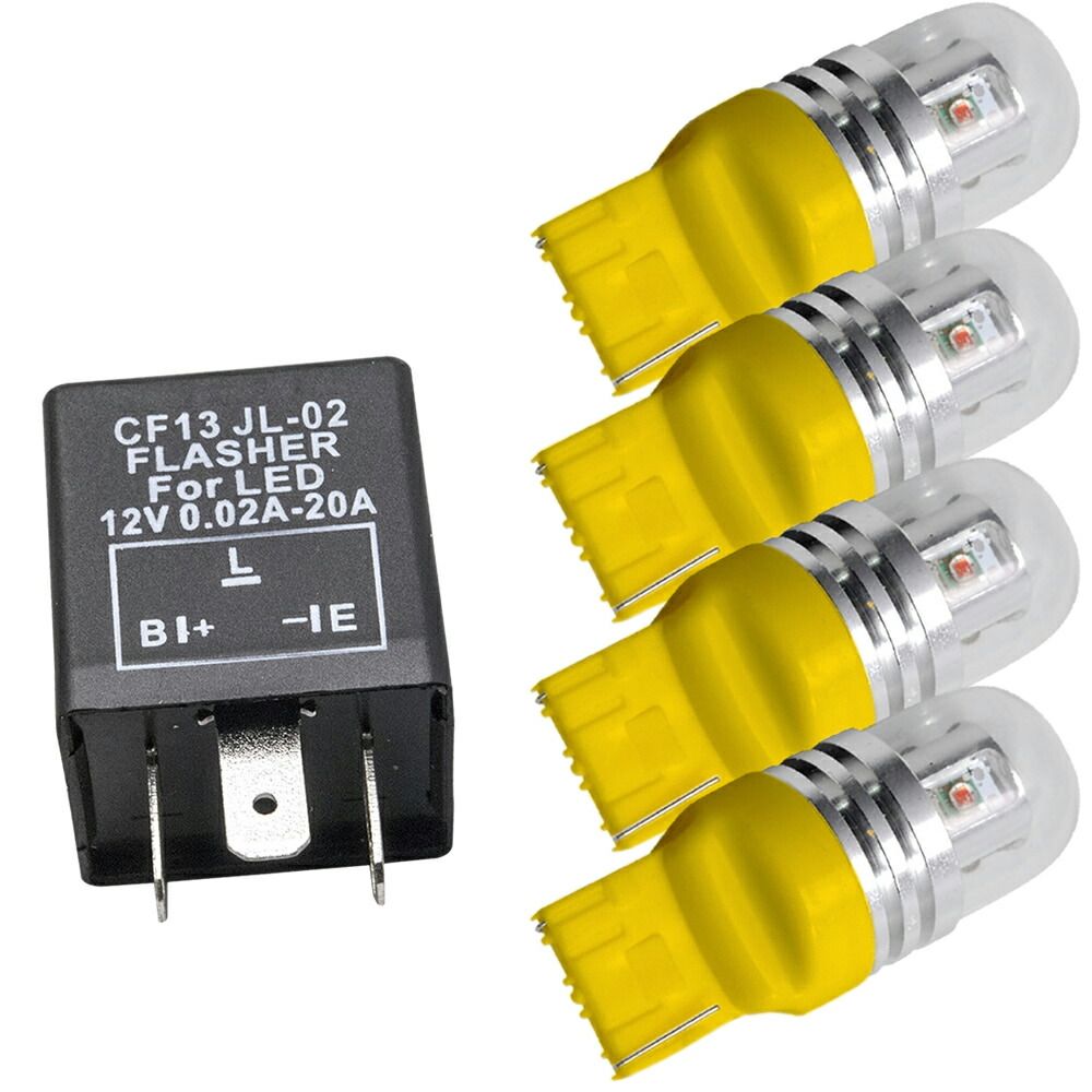 鬼爆閃光 アコード後期 CF4/CL1/CL3 [H12.6～H14.10] LEDウインカー球前後セットA+3ピンハイフラ防止ICウインカーリレー