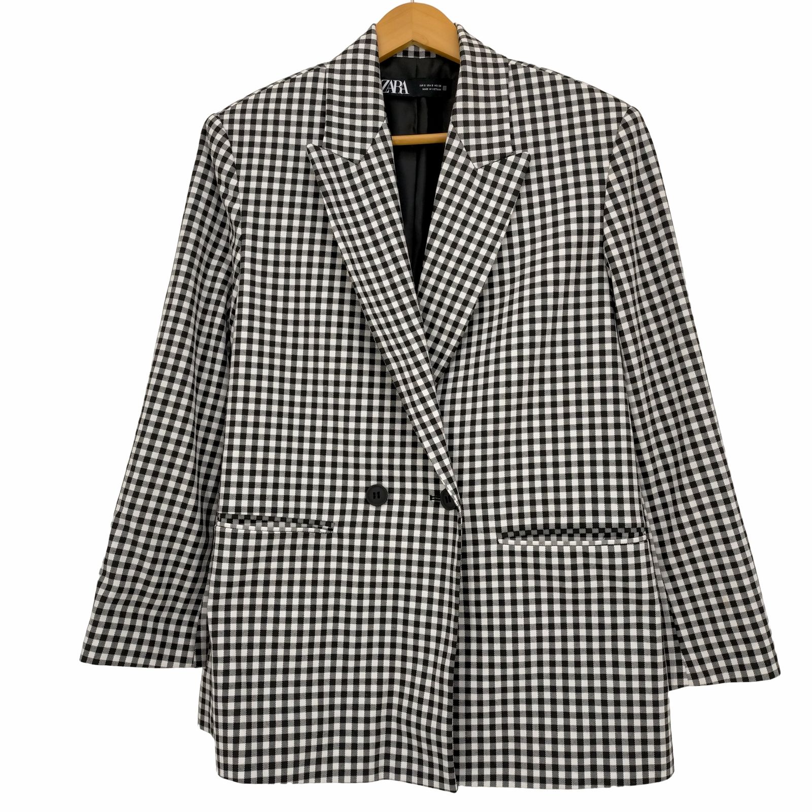 ザラ ZARA ダブルブレスト仕様 ギンガムチェック オーバーサイズ