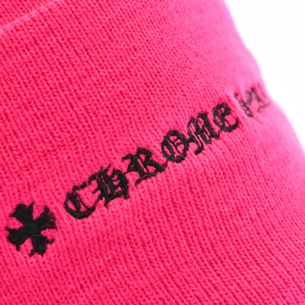 CHROME HEARTS (クロムハーツ) Cemetery Cross Beanie Neon Pink セメタリークロスパッチ ビーニー  ニット帽 ピンク - メルカリ