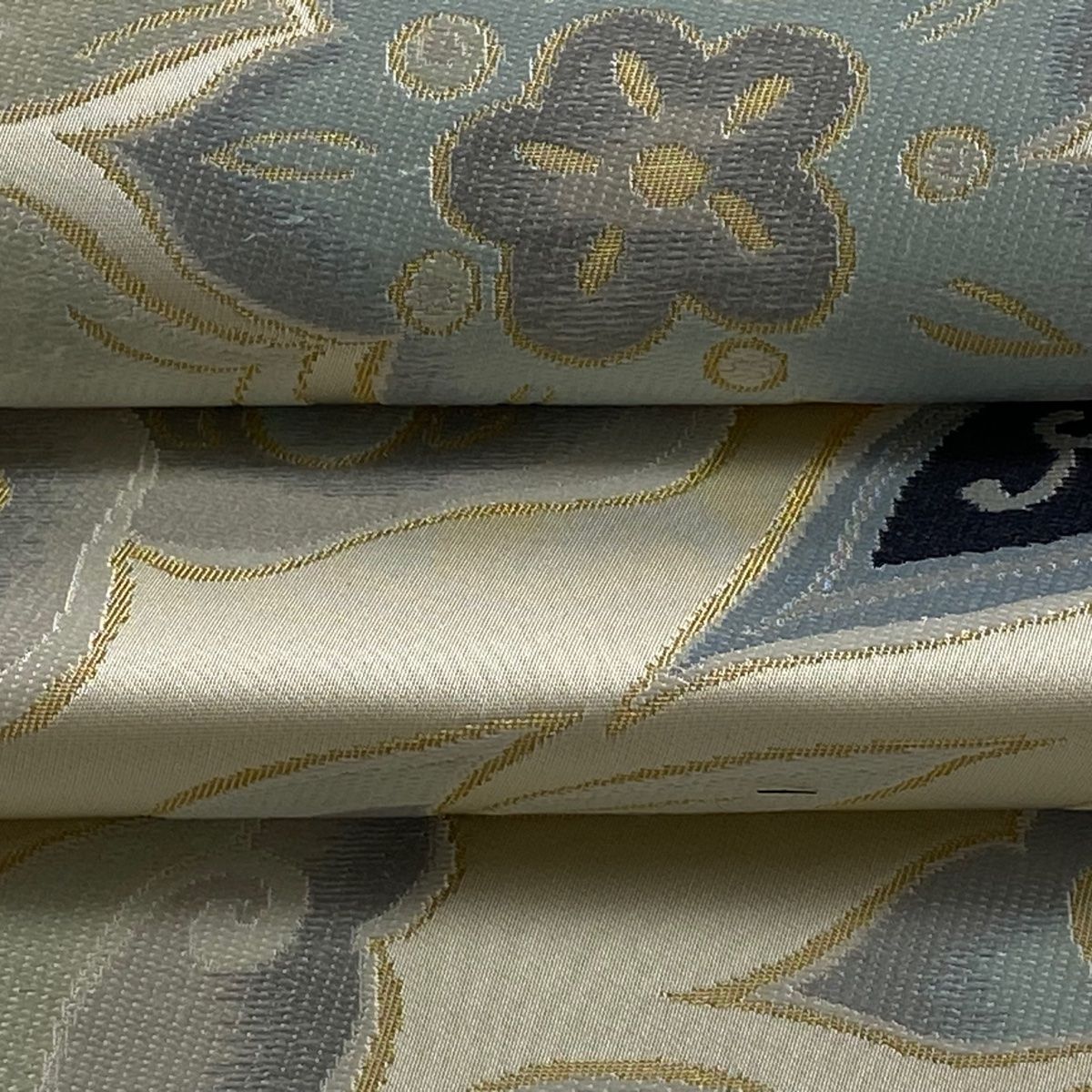 袋帯 白綾苑大庭