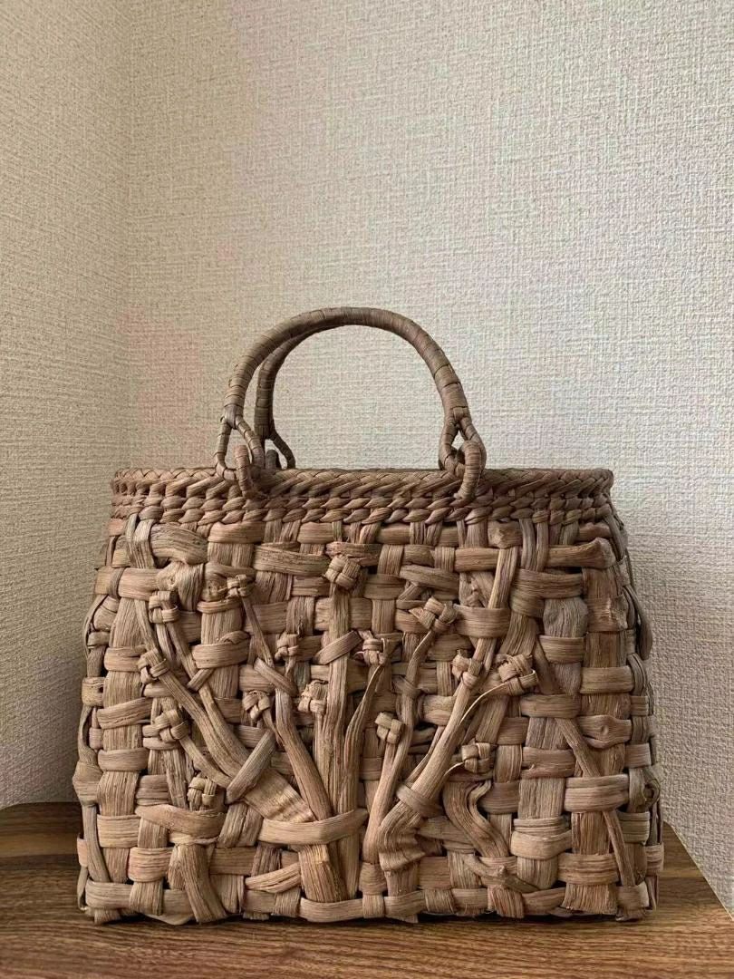 □kya0928□ampiana アンピアーナ マルシェかごバッグ L Marche Bag (M