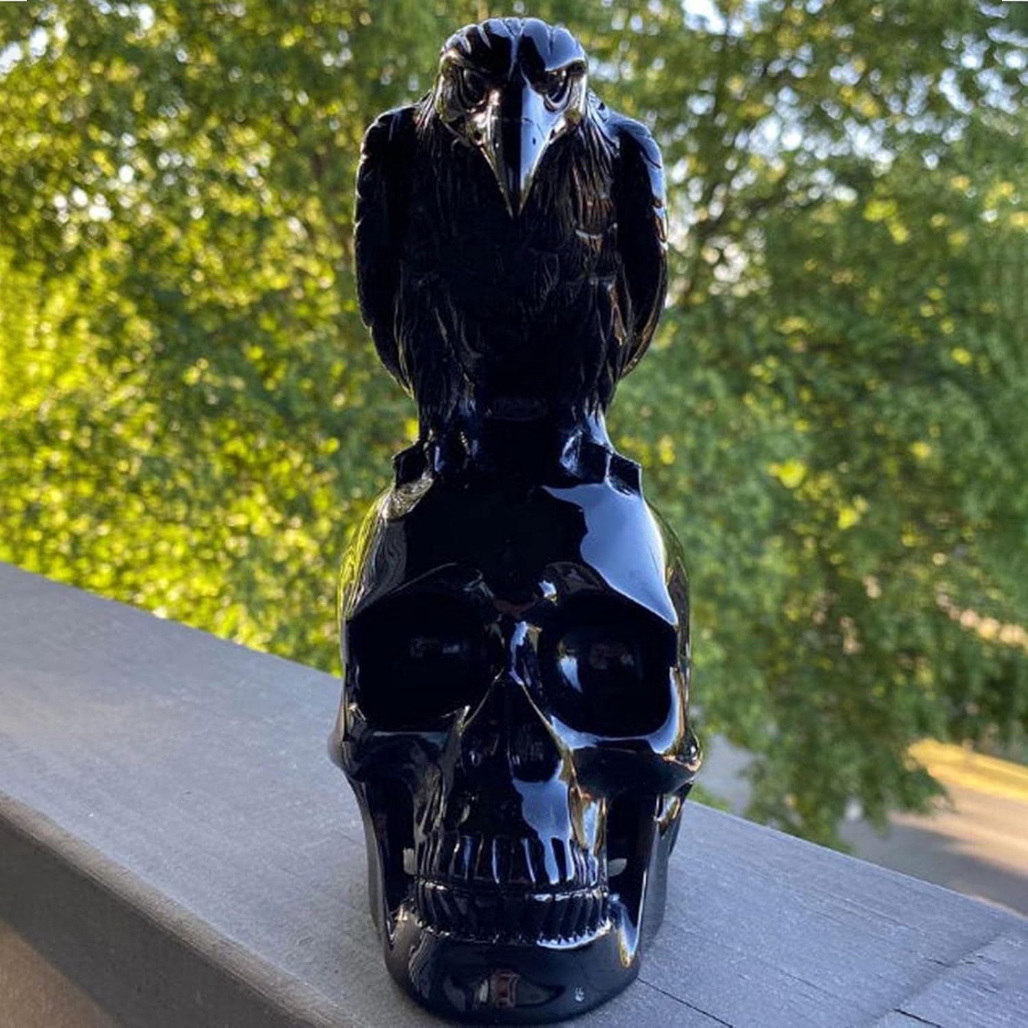 カラス ガイコツ ドクロ 頭蓋骨 インテリア 装飾 置物 ハロウィン ハロウィーン 仮装 パーティー スケルトン 不気味 レイヴン ホームデコレーション 黒 置物 オーナメント ハロウィン カラス 置物 骨 カラスハロウィン 置物スカル特殊雑貨個性