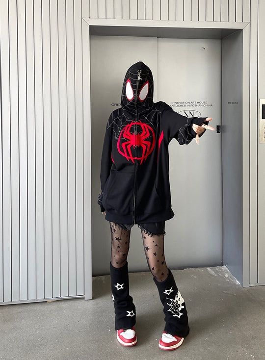 KAKAZZY スパイダーマン パーカー Lサイズ Kakazzy】Full Zip Hoodie スパイダーマン (パーカー・フーディ