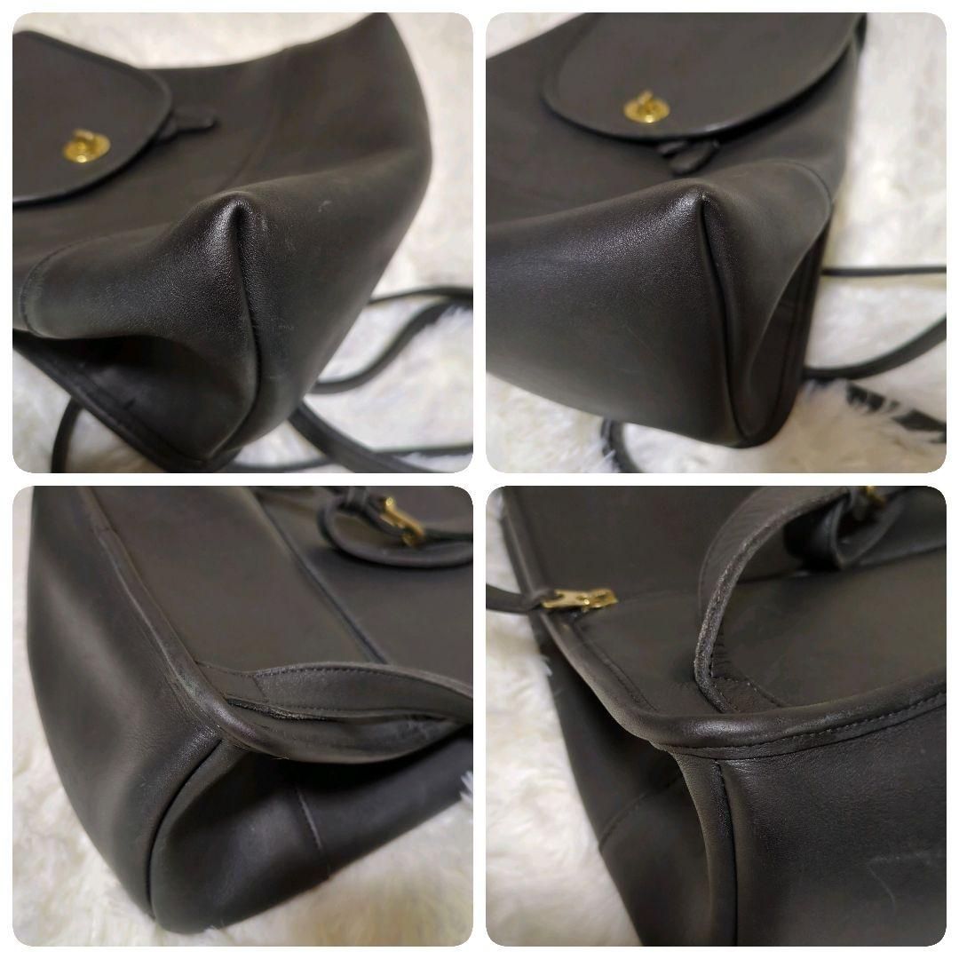 オールドコーチCOACH レザー リュック バックパック ブラック ターン
