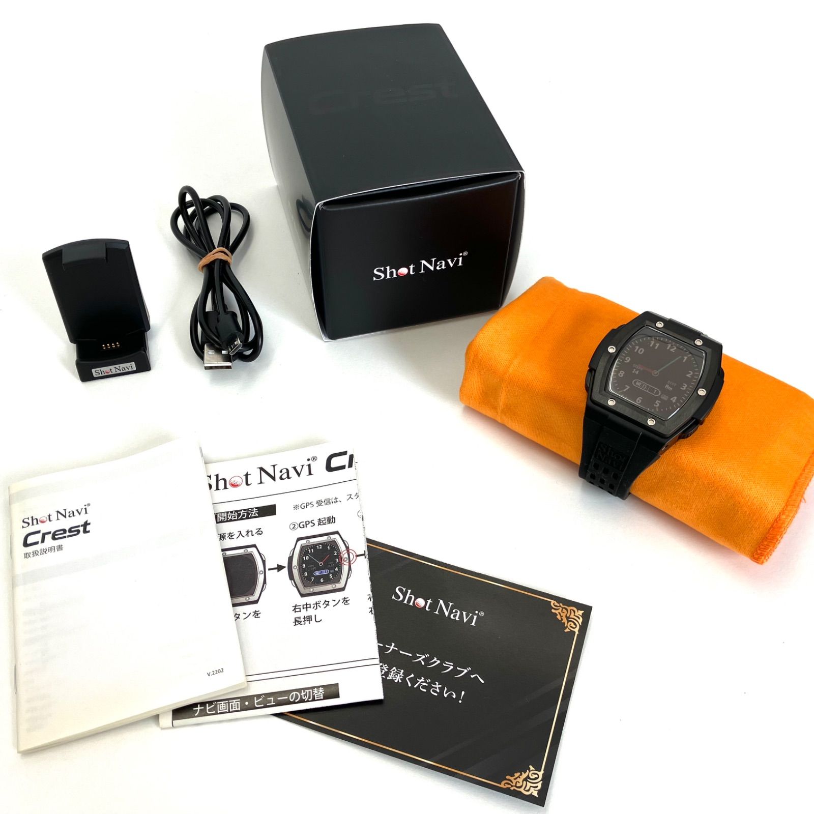 Shot Navi Crest II ゴルフ用GPSウォッチ 距離計 Black 腕時計型GPS