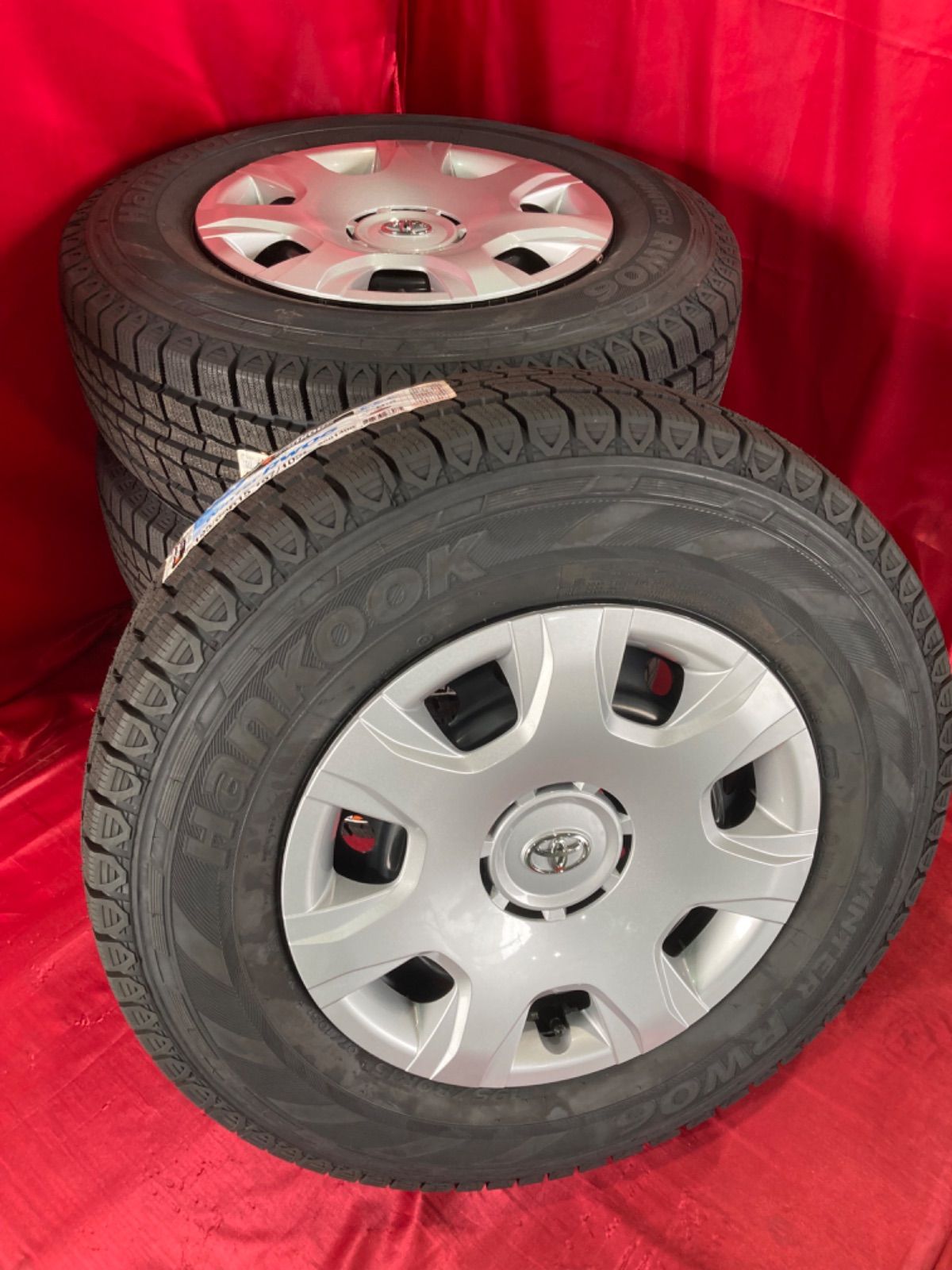 195/80R15 LT ハンコック ハイエース新品スタッドレス 純正ホイール