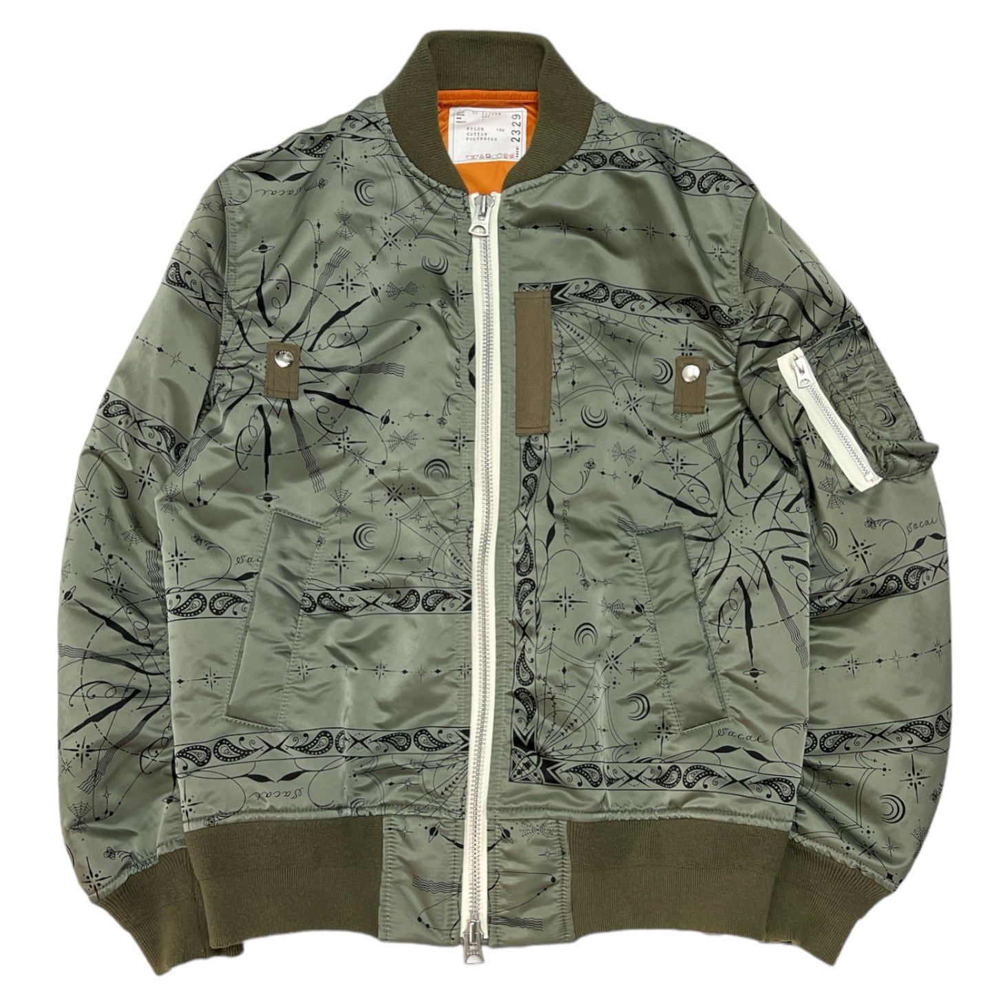sacai Dr.WOO Bandana Print MA-1 Jacket 【公式通販】