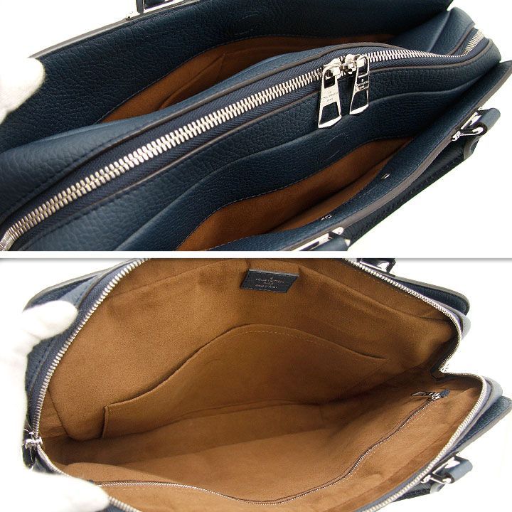 美品 シセイ cisei ビジネスバッグ ネイビー ブルー Cisei