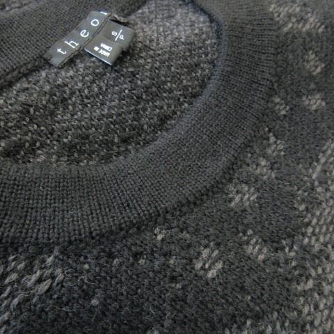 Theory - セオリー ニット 長袖 タートルネック ウール トップス レディース Sサイズ グリーン系 theory theory セオリー コットンツイードニット 七部袖 トップス 長袖T