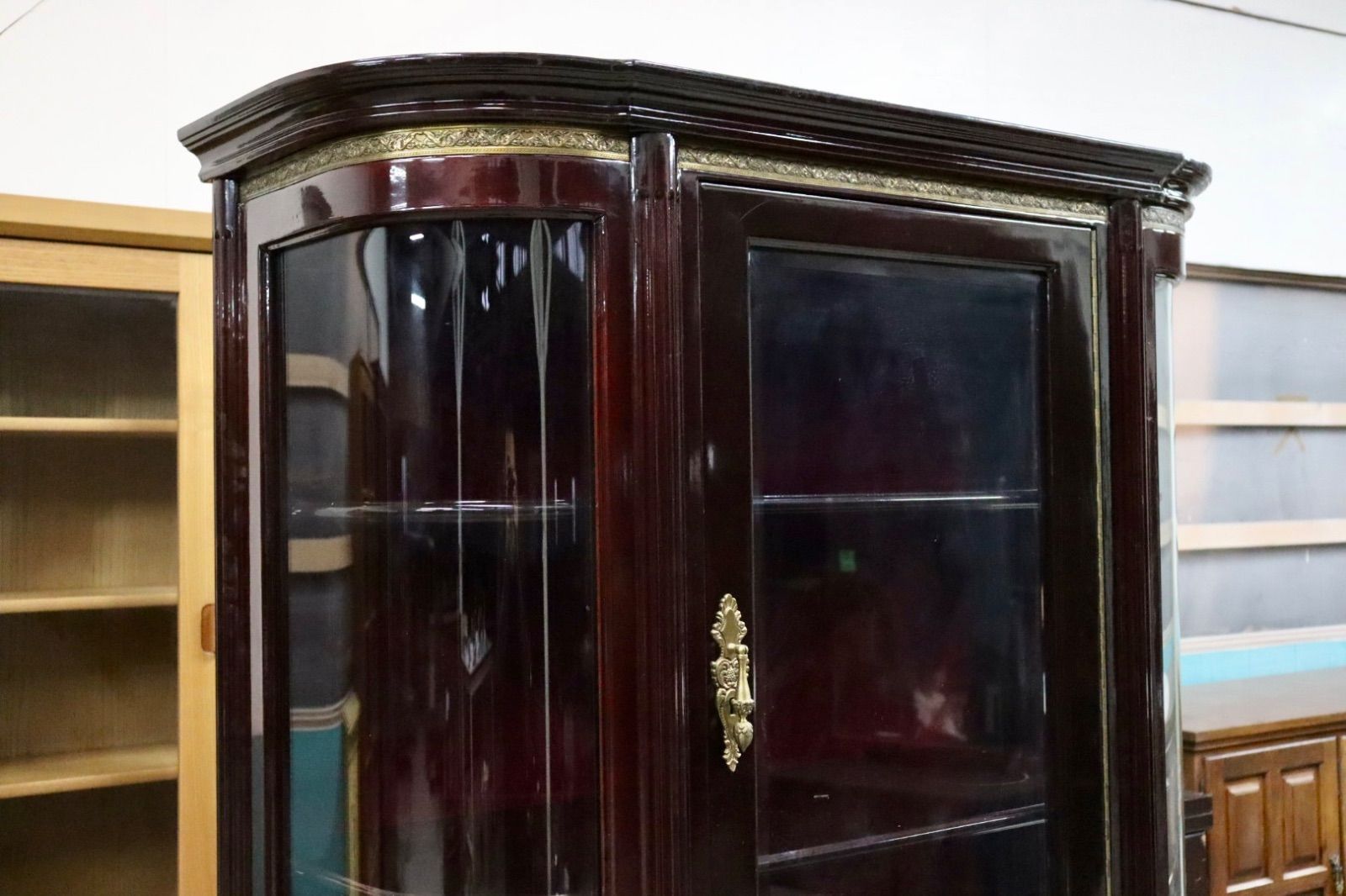 GMIK505 初音の家具 キュリオケース 飾り棚 キャビネット ボード ヨーロピアン クラシック アンティーク 田中家具製作所