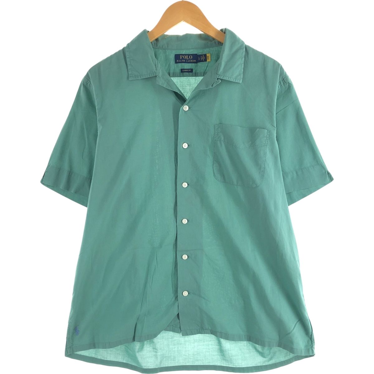 古着 ラルフローレン Ralph Lauren POLO RALPH LAUREN CLASSIC FIT 半袖 コットンシャツ メンズL相当/eaa560441