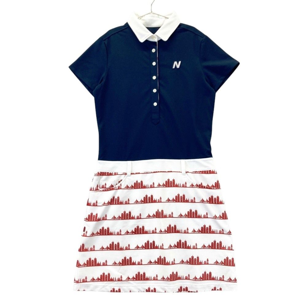 ニューバランスゴルフ 半袖ワンピース 総柄デザイン サイズ1 New Balance Golf 【新品】ニューバランスゴルフ 半袖ワンピース