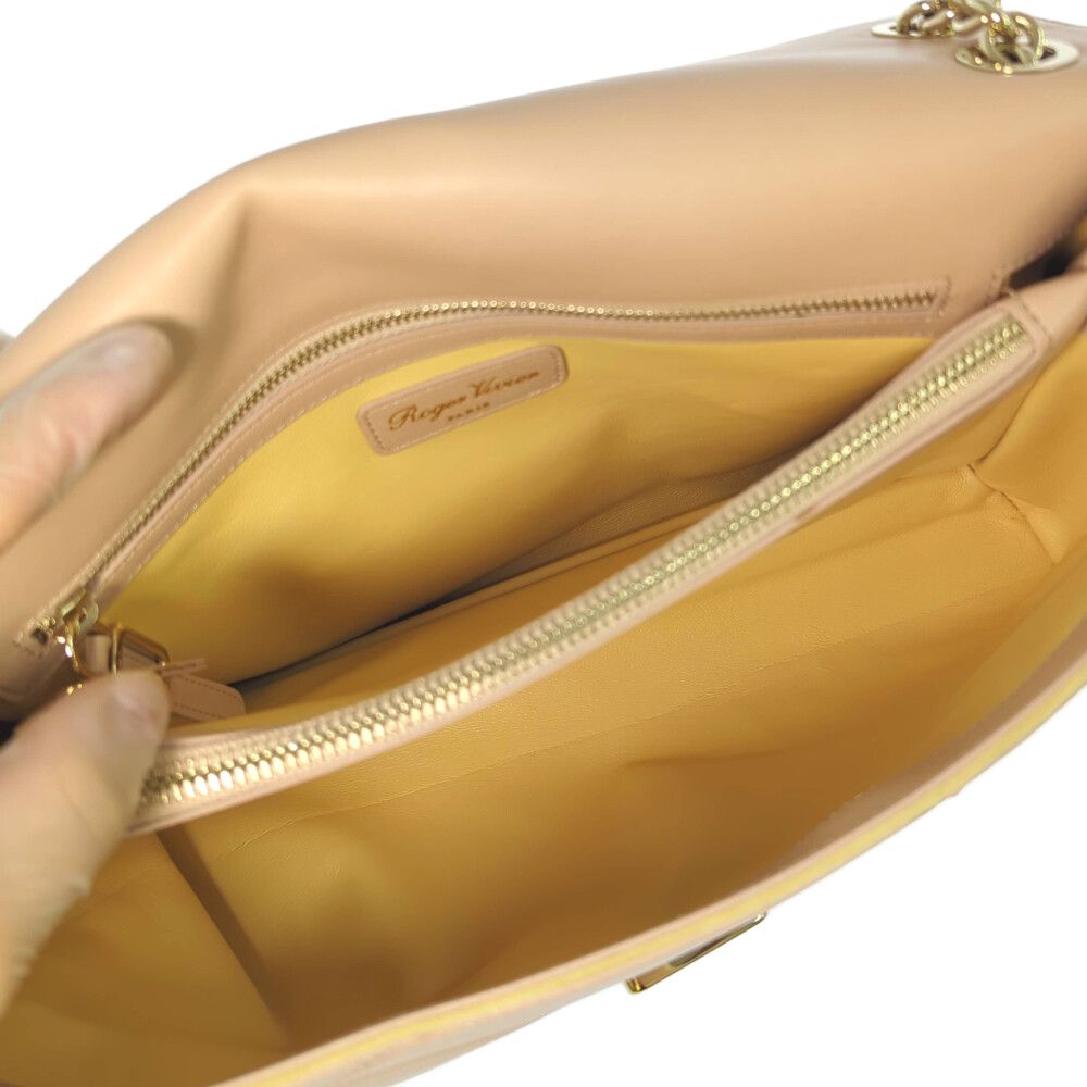 Roger Vivier ロジェヴィヴィエ カーフ ヤギ レザー Wチェーン