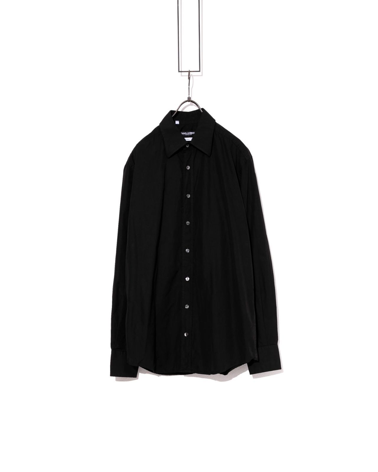 DOLCE - GABBANA ドルチェアンドガッバーナ コットンシャツ 黒染