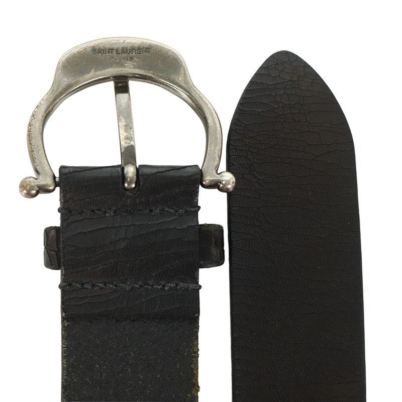 SAINT LAURENT PARIS ブラックレザーベルト 90cm 楽天市場】SAINT LAURENT サンローラン ベルト YSL BELT 3.0