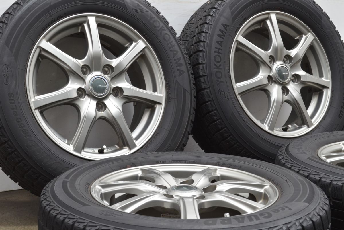 エスティマ オデッセイなどに ミルアス 15in 6J 53 PCD114.3 ヨコハマ アイスガード5PLUS iG50 205 65R15 ステップワゴン