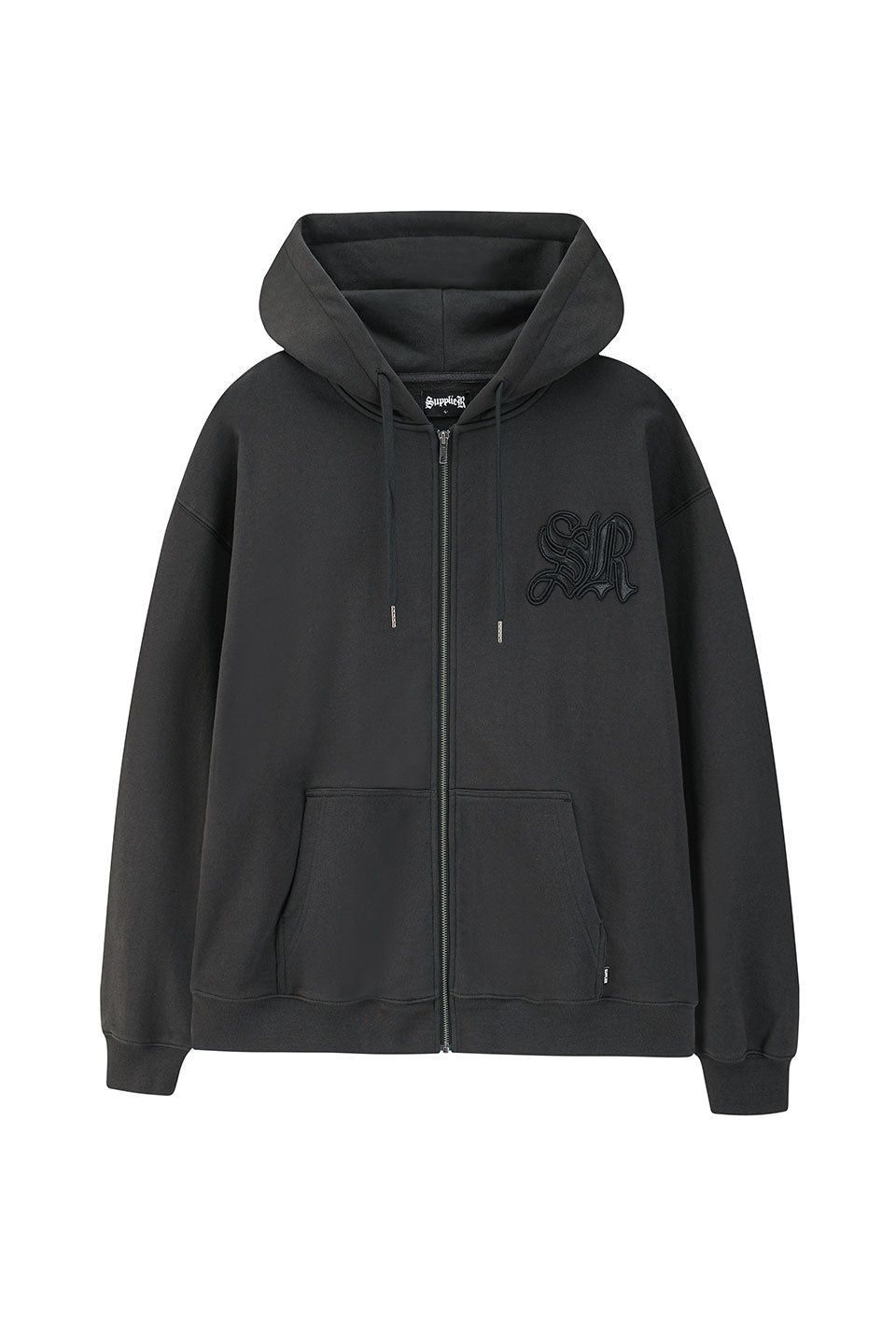 SUPPLIER｜Cross Leather Patch Zip Hoodie - メルカリ