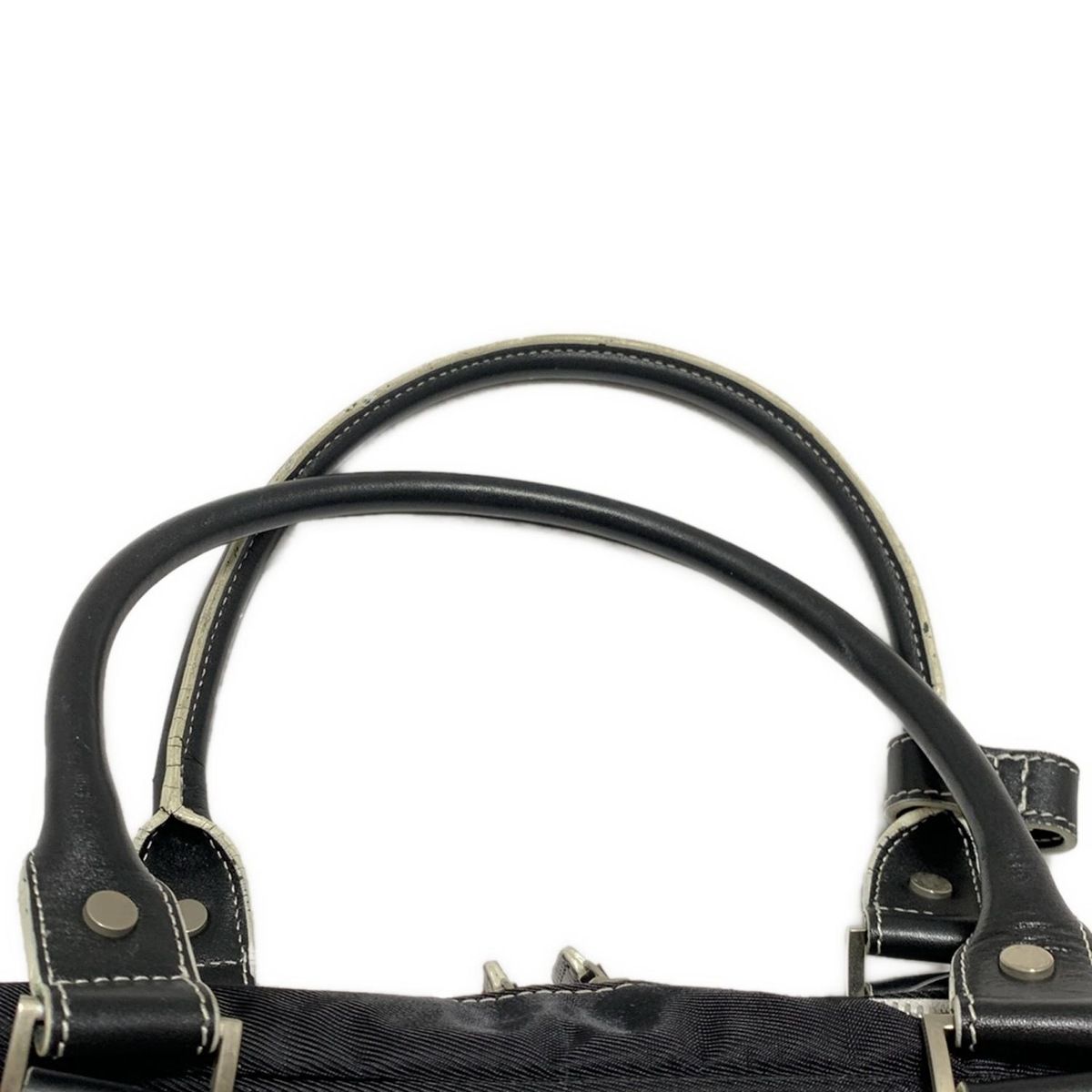人気新品 COURREGES(クレージュ) ボストンバッグ 本体ロックなし 黒×白 - 旅行かばん・小分けバッグ