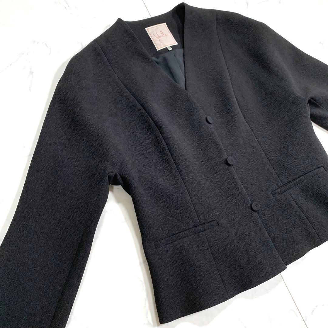 美品 Sybilla（シビラ）L ミセス 上質 カラーレスジャケット ゆったり  