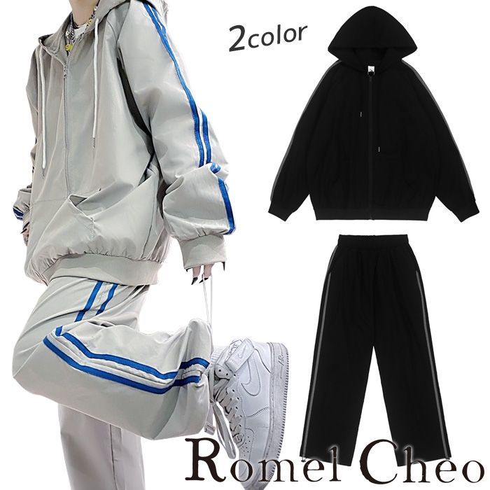 ロメルチェオ　ジャージ Amazon | [RomelCheo] ラインジャージセット 長袖 セットアップ