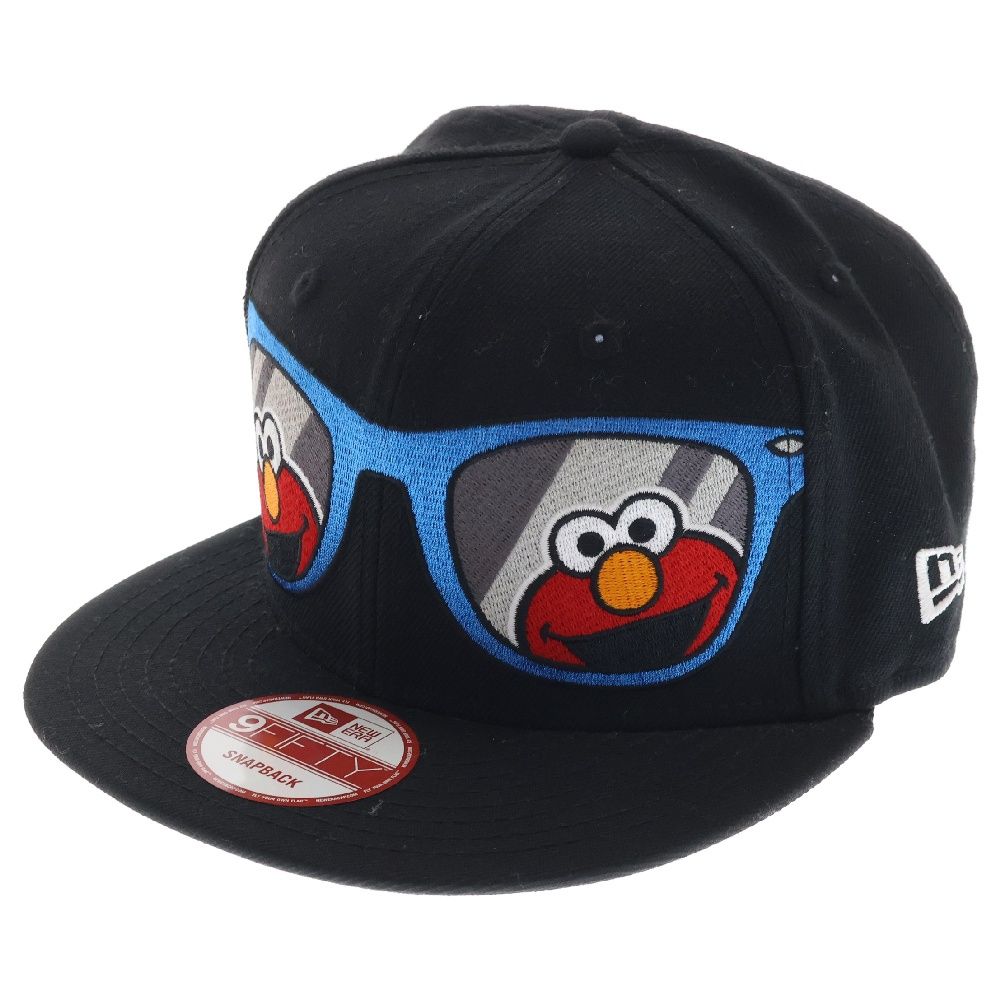 NEW ERA (ニューエラ) ×SESAME STREET COOKIE MONSTER 9FIFTY CAP セサミストリート クッキーモンスター ビッグ ベースボールキャップ 帽子 ブラック