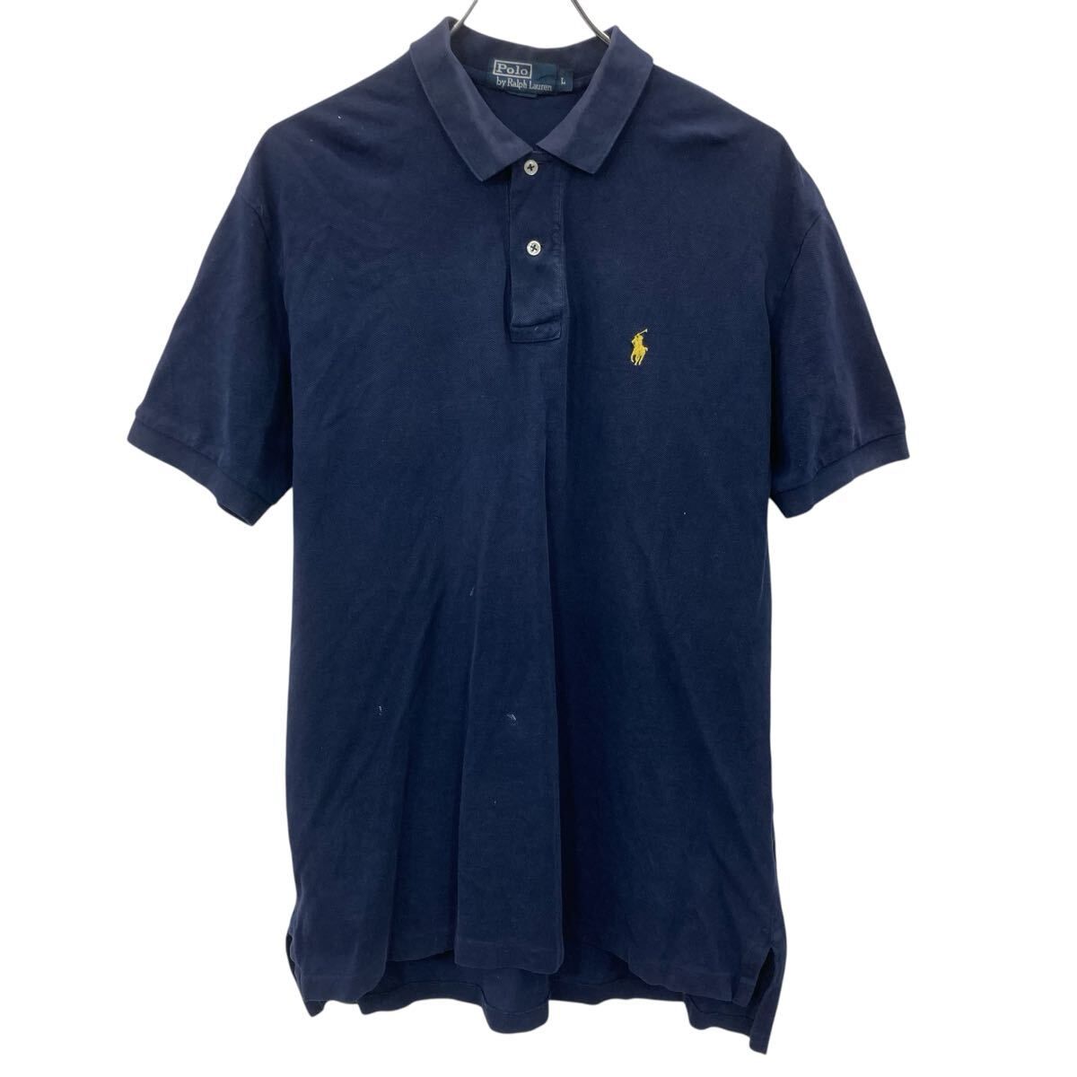ポロ・ラルフ・ローレン ネイビー 半袖ポロシャツ 新品タグ付き POLO RALPH LAUREN 半袖 ロゴ ポロシャツ L ネイビー ポロラルフ