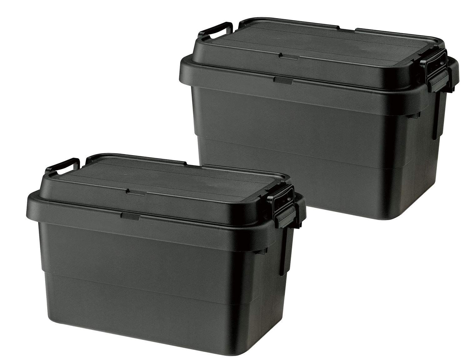 数量 50L ブラック 日本製 トランクカーゴ TC-50S スタッキング 収納ボックス 2個セット リス