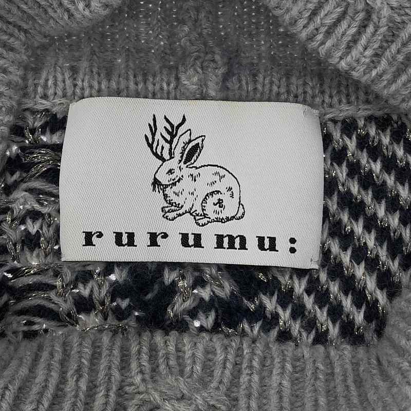 rurumu: / 縷縷夢兎るるむう | sacredness garden mix pattern knit pullover ニット | F |  アイスグレー | レディース - メルカリ