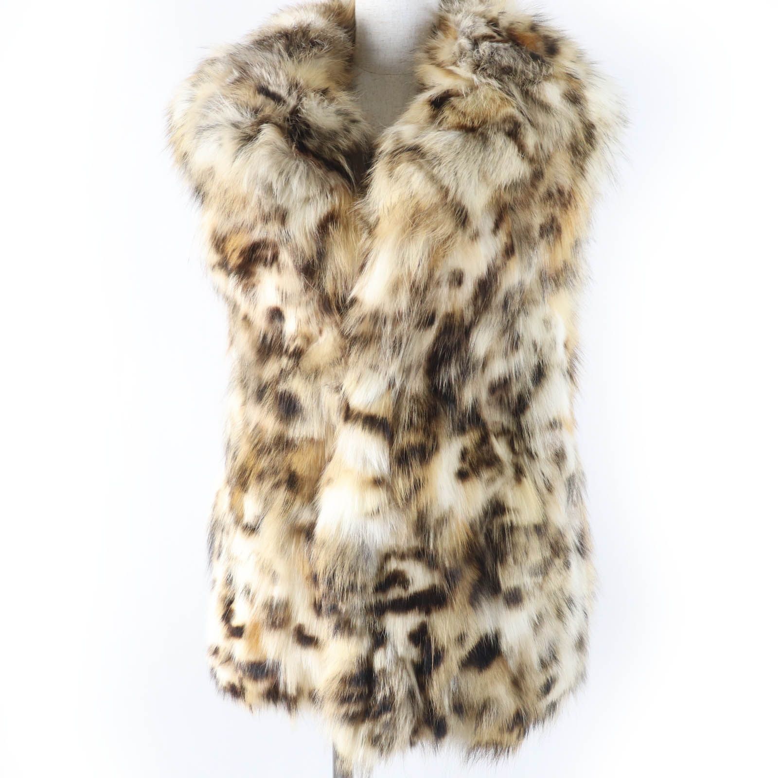 美品☆SAINT LAURENT PARIS サンローランパリ 437236 フォックスファー ジレ ベスト ブラウン系 約Mサイズ イタリア製 正規品 レディース 美品☆SAINT LAURENT PARIS サンローランパリ 437236 フォックスファー