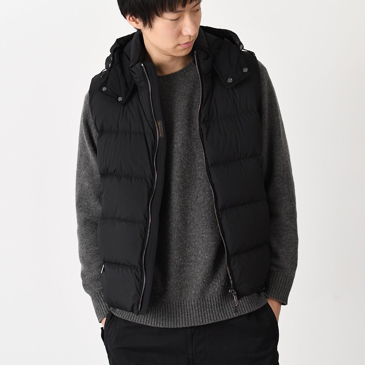 美品 MONCLER モンクレール キルティング コットン ダウンベスト S