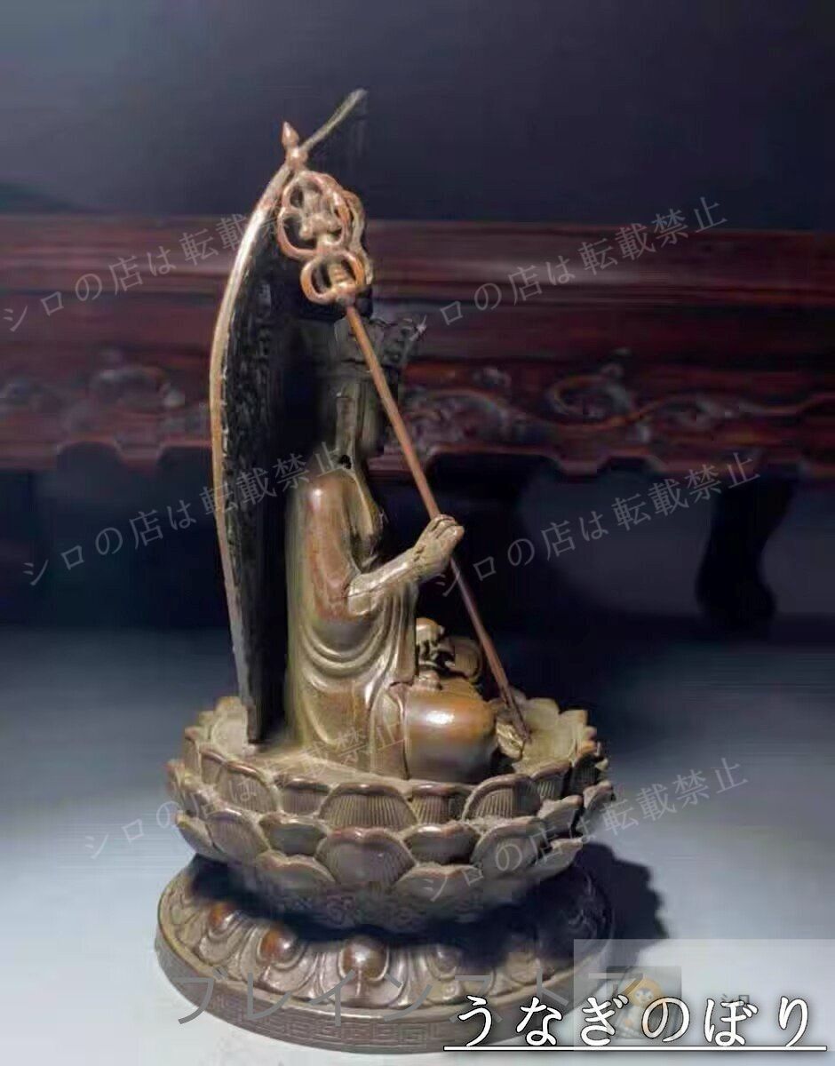 地蔵王菩薩像 銅仏像 工芸品置物 地蔵王菩薩仏像 菩薩 観音 銅製 仏像 彫刻 置物 開運 風水