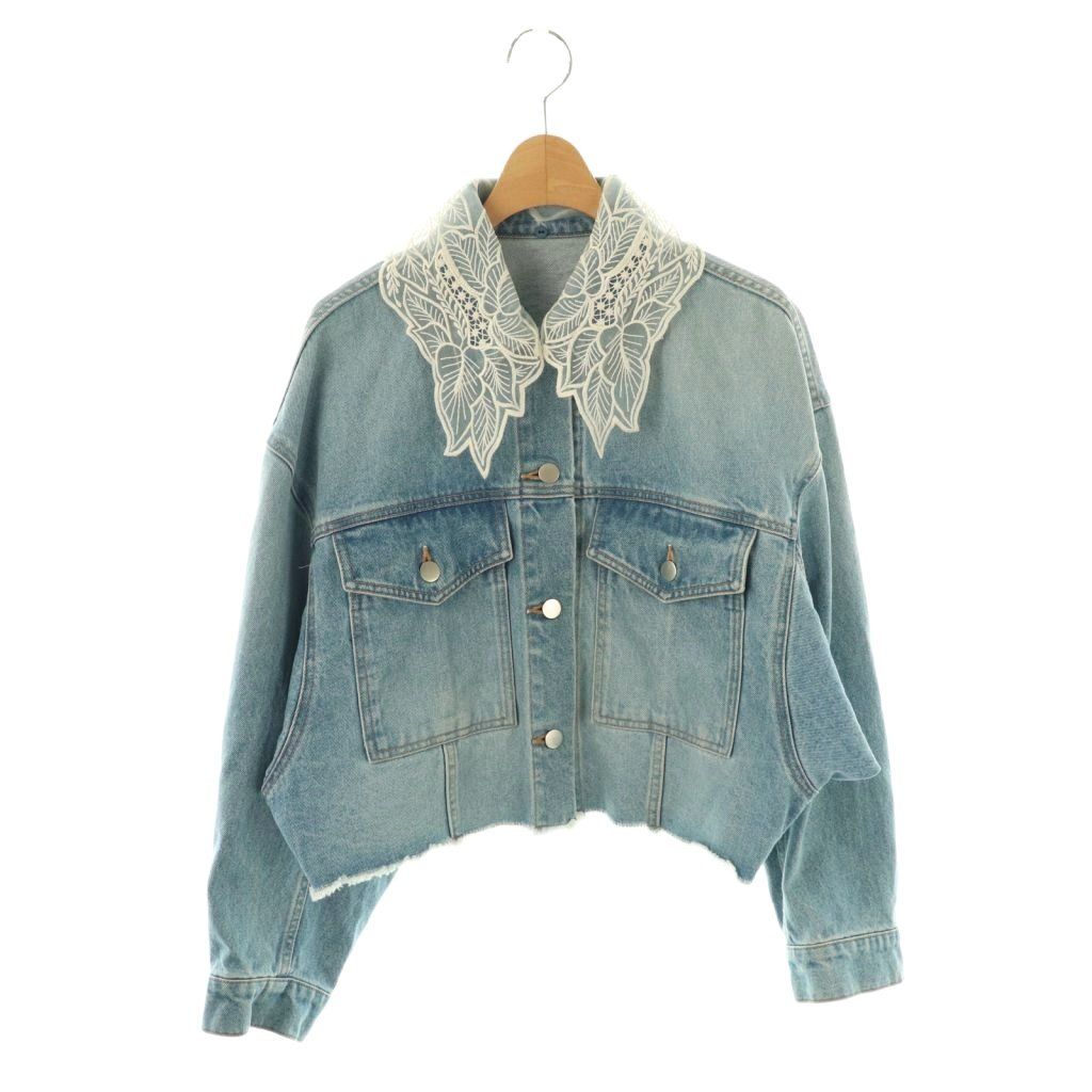 【試着のみ】Diagram 刺繍衿デニムジャケット 試着のみ】Diagram 刺繍衿デニムジャケット