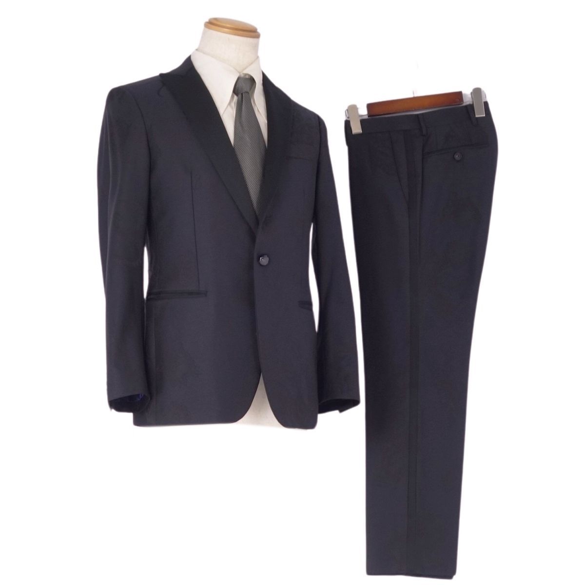 美品 エトロ ETRO セットアップ スーツ シングル ペイズリー ウール