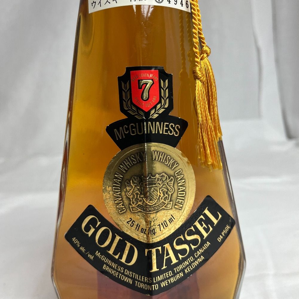 希少】 McGUINNESS GOLD TASSEL 710ml 40度 マックギネス ゴールドタッセル ７年 ウイスキー WHISKY お酒 箱付  未開栓【中古】 - メルカリ