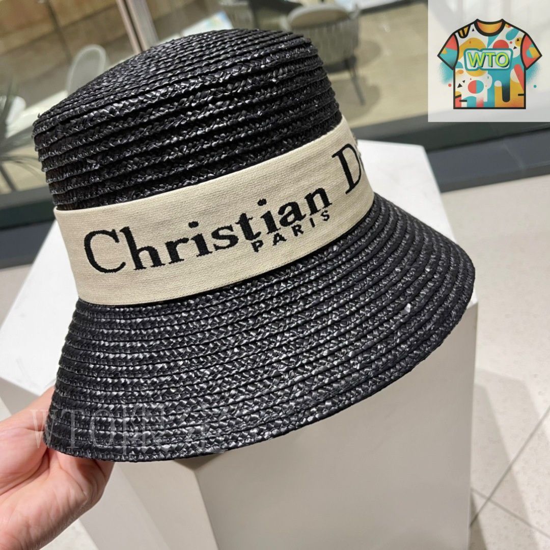 DIOR 麦わら帽子 ベージュ 9/7まで、お値下げします☆ ディオール】Dioriviera Naughtily-D ハット 麦わら帽子 (Dior