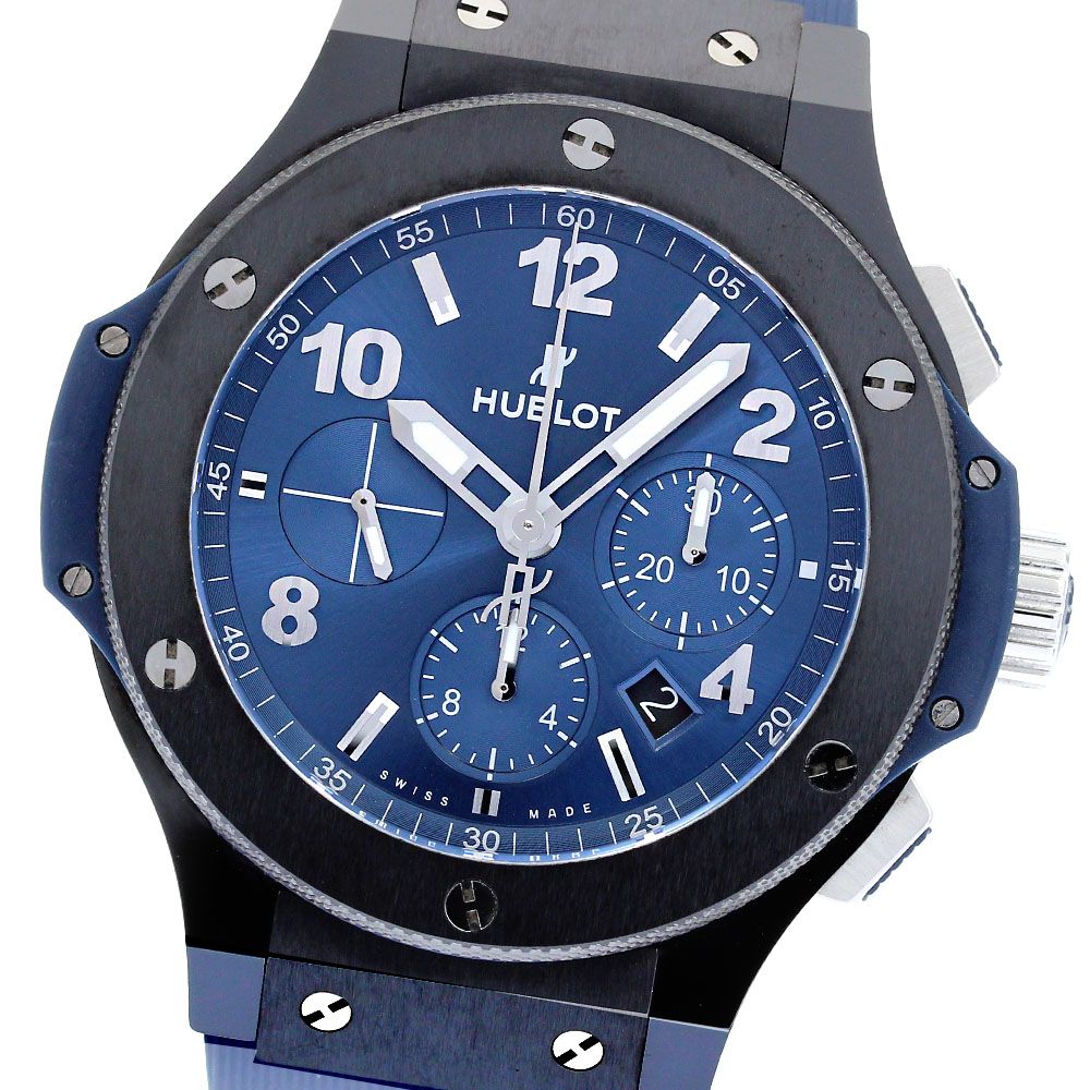 ウブロ HUBLOT 301.CM.710.RX ビッグバン オリジナル セラミックブルー 自動巻き メンズ良品箱付き_826970