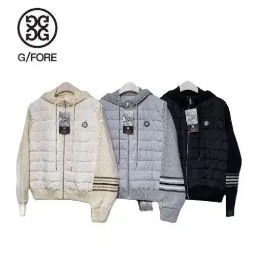 G|FORE ジーフォア レディース ニット ダウン フード付きジャケット 3COLOR