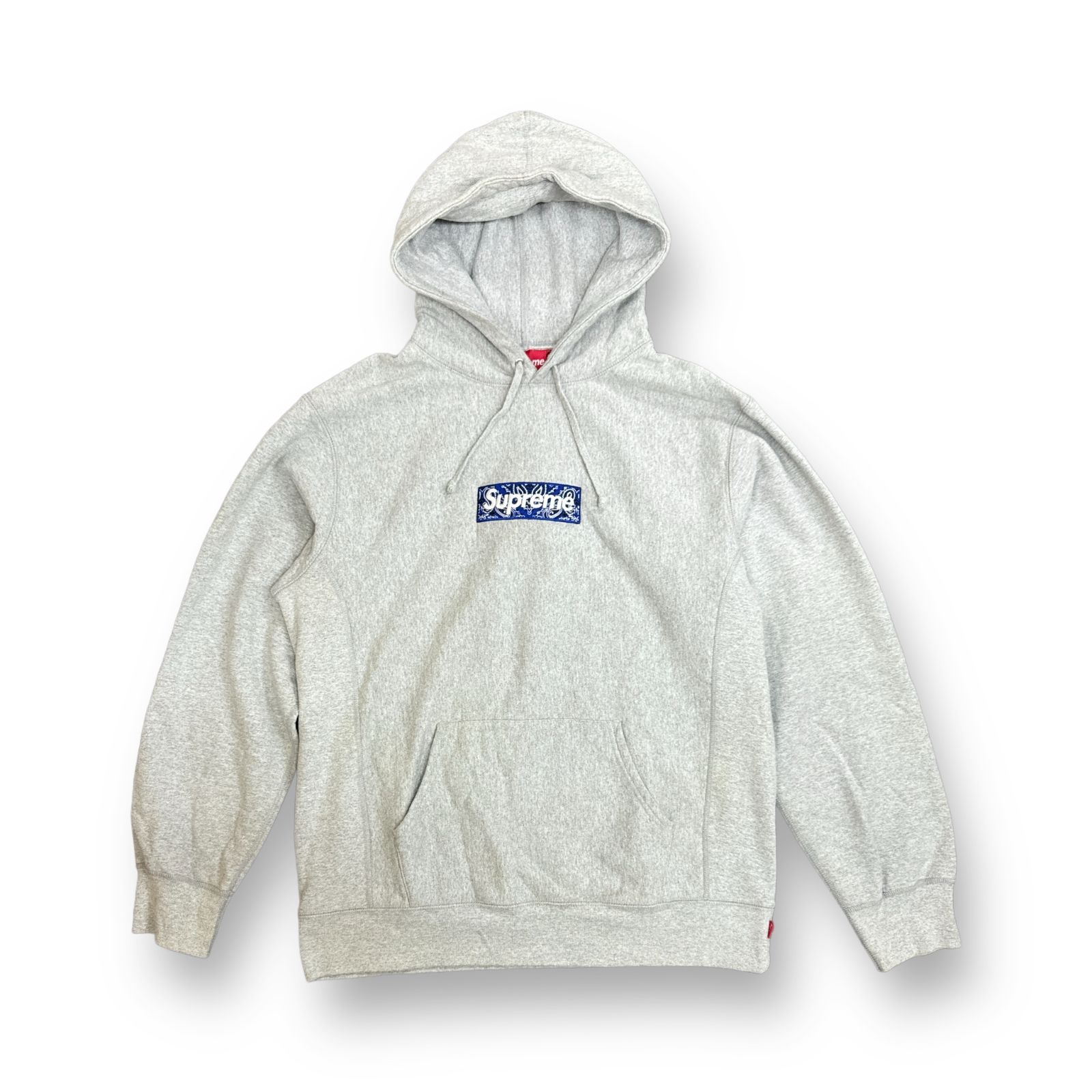 SUPREME 19AW バンダナボックスロゴ フーディー ブルー L SUPREME