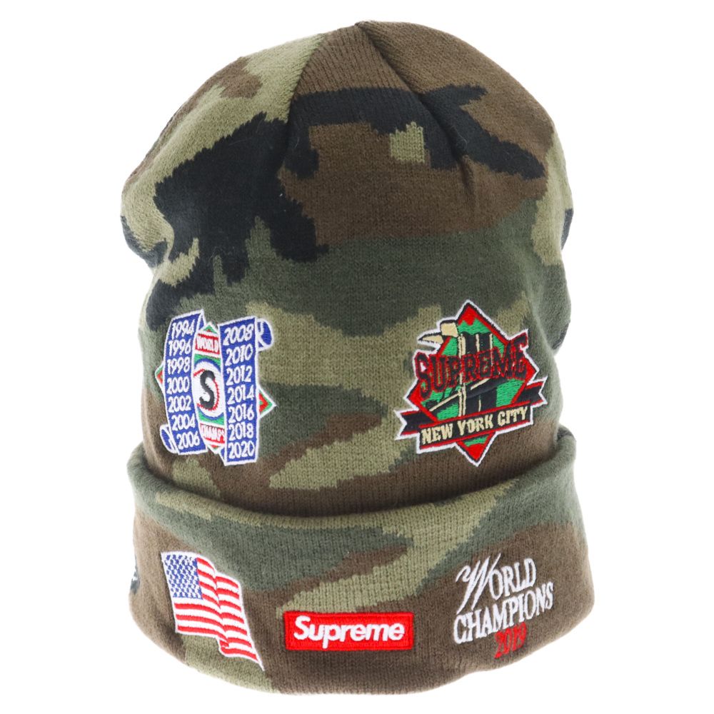 美品　ニューエラ✖︎シュプリーム　19aw チャンピオンシップ　ビーニー SUPREME (シュプリーム) 19AW×New Era Championship Beanie