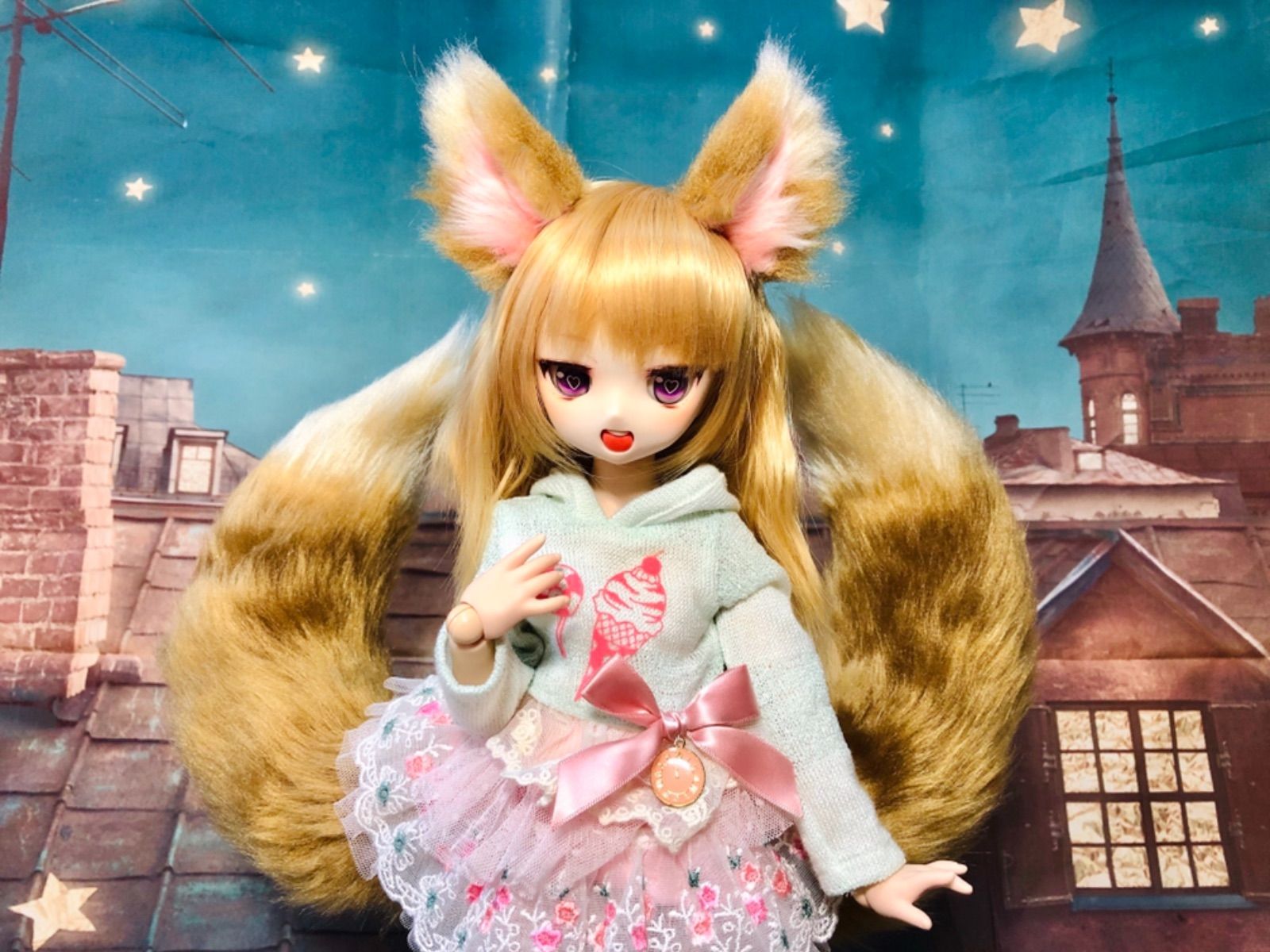 狐耳&狐しっぽ2尾/DD*SD*MDD*DDS*MSD*40～60cmドール向け - メルカリ