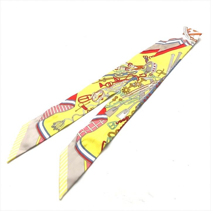 美品 HERMES エルメス ツイリー 鞍職人の花束 マルチカラー