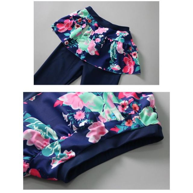 ラッシュガード 水着 上下セットアップ ピンク【XL】105-115cm 子供服 女の子 レギンス 長袖 ズボン 日よけ ビキニ 海 プール swi-107