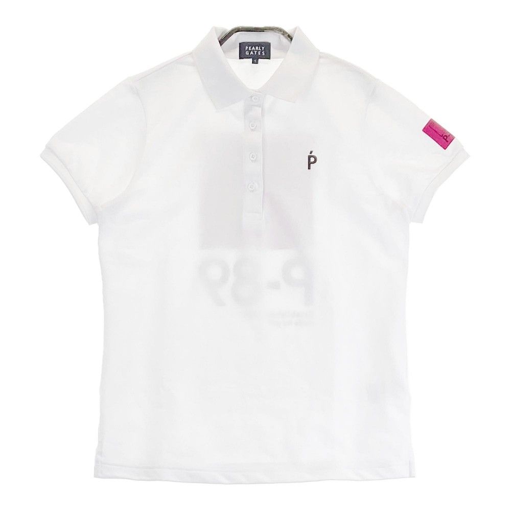 パーリーゲイツ　PGGポリエステルメッシュポロシャツホワイトサイズ1 パーリーゲイツ ポロシャツ ホワイト サイズ 1 パーリーゲイツ PGG