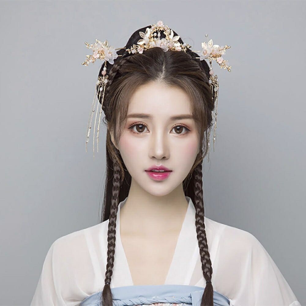 ヘアアクセサリー 【7点セット】花 かんざし 簪 装飾 花魁 おいらん 遊女風