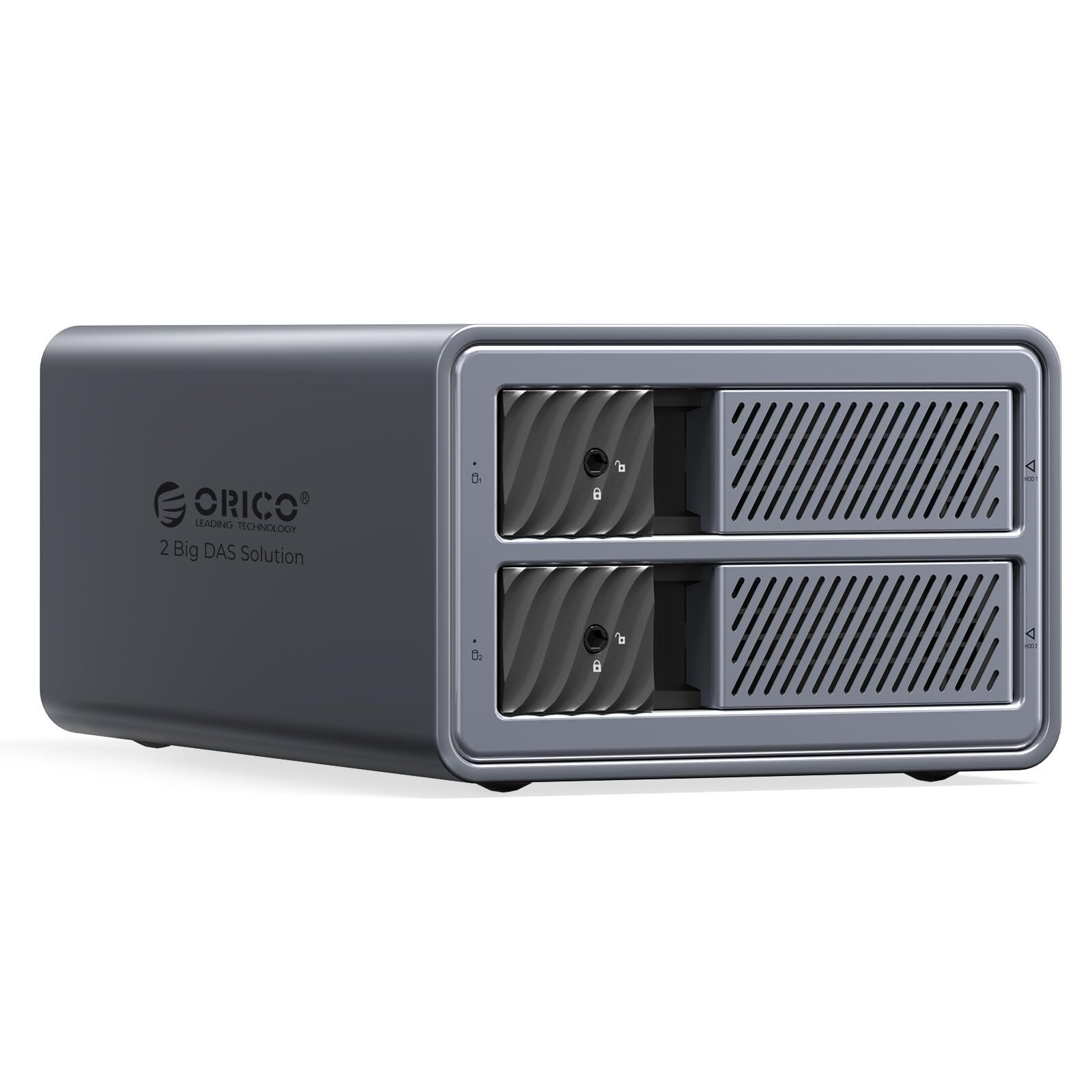 新着商品 ORICO RAID機能 HDD ケース 3.5インチ 2台 22TB*2 USB 3.0接続 RAID ケース 4 RAIDモード 3.5インチHDD用 アルミ合金制 ハードディスクケース プッシュプル取り付け セーフティーロック機能付き 外付け