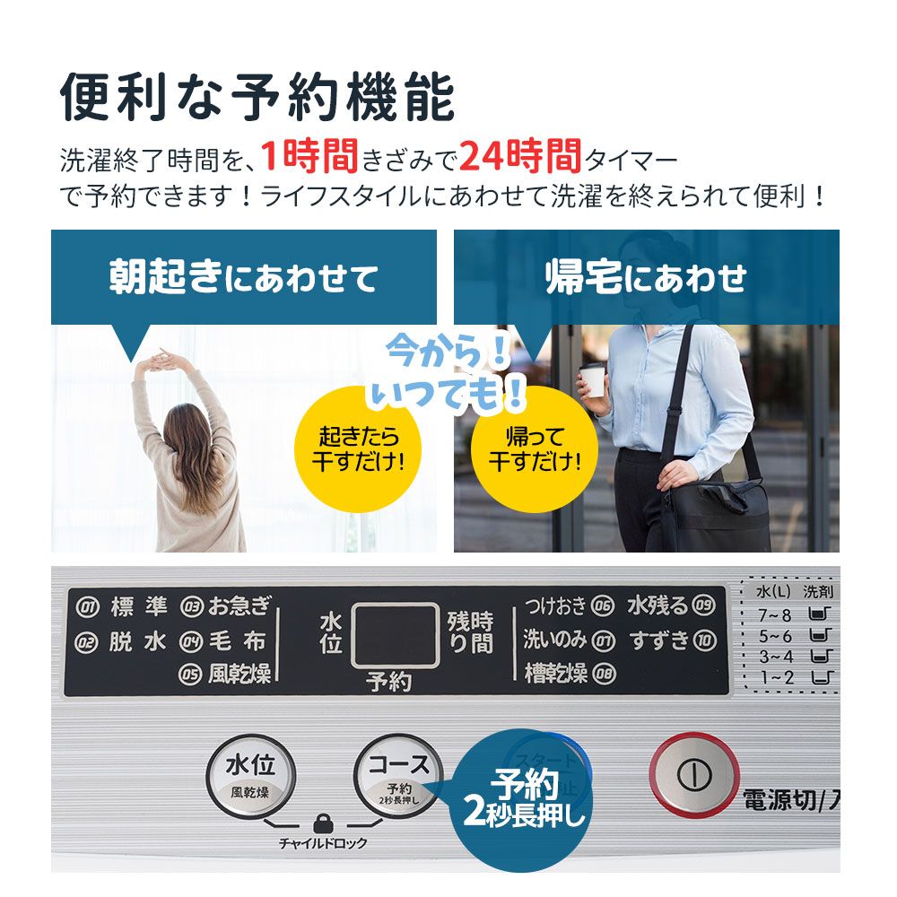 5.2kg 小型全自動洗濯機