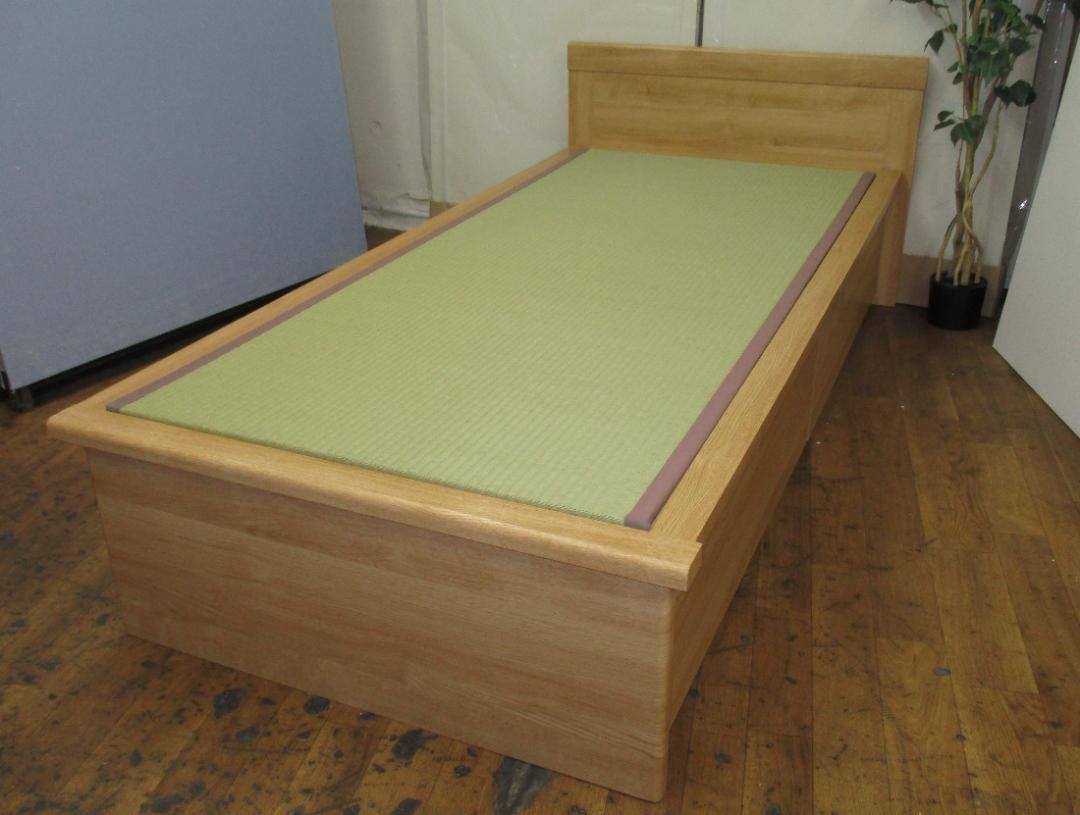 R060 畳式 シングルベッド引出し付き 収納付き幅102cm Used キレイ